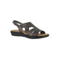 Extra Wide Width Women's Bolt Sandals by Easy Street® in Pewter (Size 7 WW)