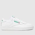 Reebok club c 85 trainers in white & green