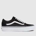 Vans old skool platform trainers in black & white