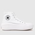 Converse move platform hi trainers in white