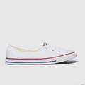 Converse ballet lace slip trainers in white
