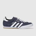 adidas samba super suede trainers in navy & white