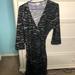 Lularoe Dresses | Lularoe Michelle Wraparound Dress | Color: Black/Gray | Size: Xl