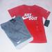 Nike Matching Sets | Nike Boys Youth 2pc Short Set | Color: Gray/Red | Size: 6b