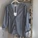 Anthropologie Tops | Anthropologie/Dra/ Polka Dot Blouse | Color: Black/Gray | Size: S