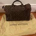 Louis Vuitton Bags | Louis Vuitton Monogram Mini Lin Speedy Bag | Color: Brown | Size: 11.8 X 8.7 X 7.3 Inches