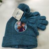 Disney Accessories | Disney Frozen Ii Hat And Glove Set | Color: Blue | Size: Osg