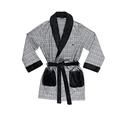 HOM, Mens, Benjamin Bathrobe, Black And White, L