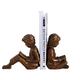 LYLY Bookends Boy Girl Bookends Studious Reading Book End Decorative Book Shelf Book Ends for Shelves Bookend Supports Character Resin Bookend Set Book Ends