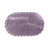 Wide Width Oval Crochet Bath Rug by BrylaneHome in Lavender (Size 24" W 40" L) Bath Mat