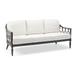 Avery Seating Replacement Cushions - Chaise, Solid, Rumor Snow with Logic Bone Piping Chaise - Frontgate