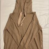 American Eagle Outfitters Tops | American Eagle Brown Zipper-Side Hoodie | Color: Brown/Tan | Size: M