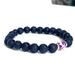 Free People Jewelry | Boutique Tie Dye Purple Stone Lavender Genuine Nwot Lava Bead Bracelet | Color: Black/Purple | Size: Os