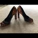 Gucci Shoes | Gucci Tortoise Peep Toe Heels | Color: Black/Brown | Size: 9.5