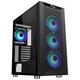 iTek Case MAJES 40 Full Tower Gaming 4x12cm ARGB Fan, 2xUSB3, Side Panel Temp Glass, Schwarz, ITGCAMAJ40