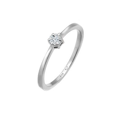 Elli DIAMONDS - Verlobungsring Diamanten (0.045 ct.) 585 Weißgold Ringe 1 ct Damen