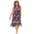 Plus Size Women's Sharktail Beach Cover Up by Swim 365 in Multi Textured Palms (Size 18/20) Dress