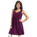 Plus Size Women's Swing Ultimate Tunic Tank by Roaman's in Dark Berry (Size 4X) Top