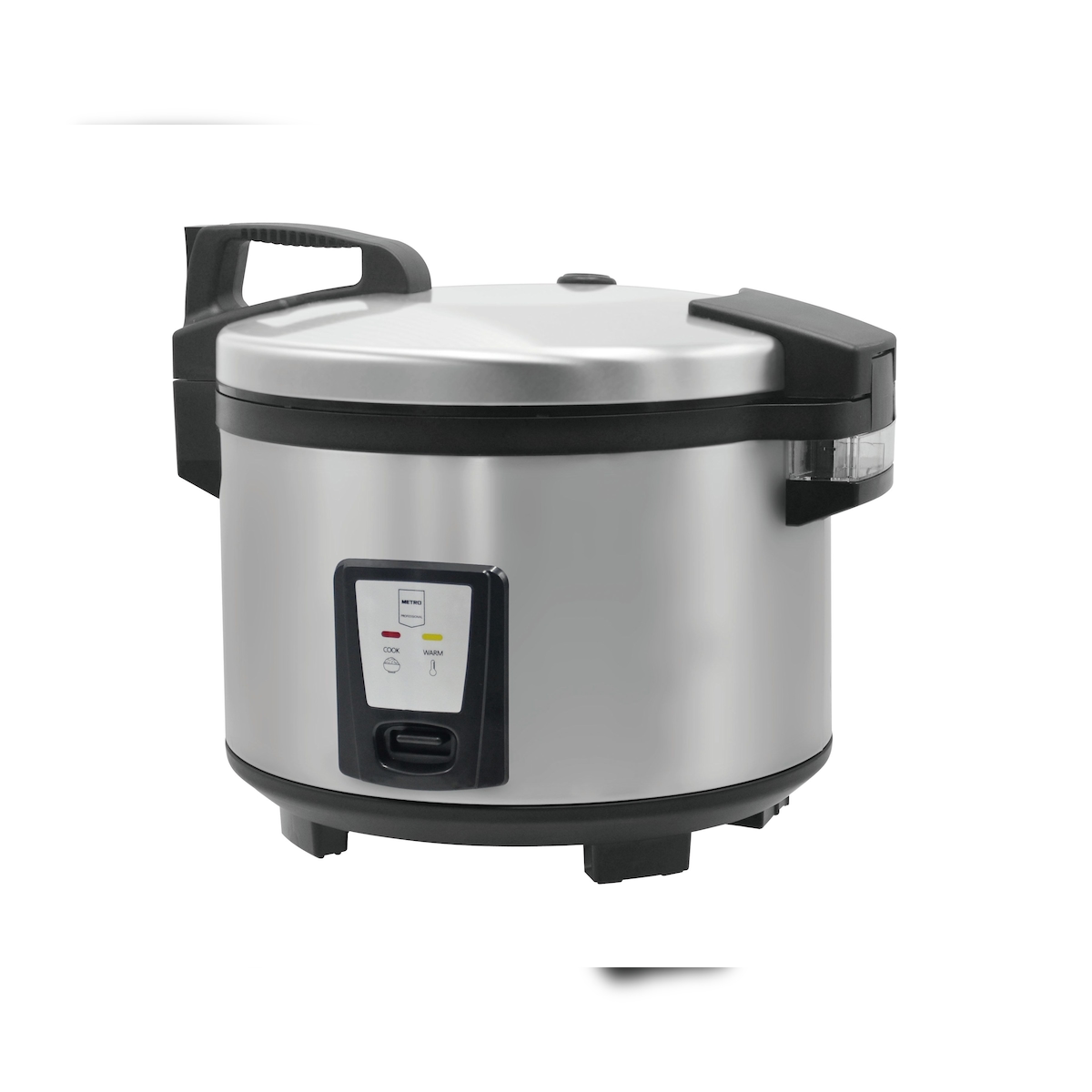 METRO PROFESSIONAL Elektrischer Reiskocher GRC1008, Edelstahl / Kunststoff, 42 x 33 x 34 cm, 8 L, inkl. Löffel und Messbecher, silber Image