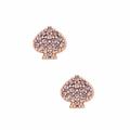 Kate Spade Jewelry | Kate Spade Signature Spade Pave Mini Stud Earrings In Rose Gold | Color: Gold | Size: Os