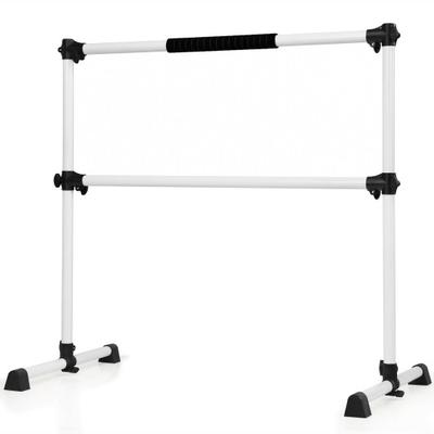 Costway 4 Feet Portable Ballet Barre with Adjustable Height-Silver