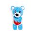 . Valentine's Day Beary Special Plush Flattie Dog Toy, Small, Blue