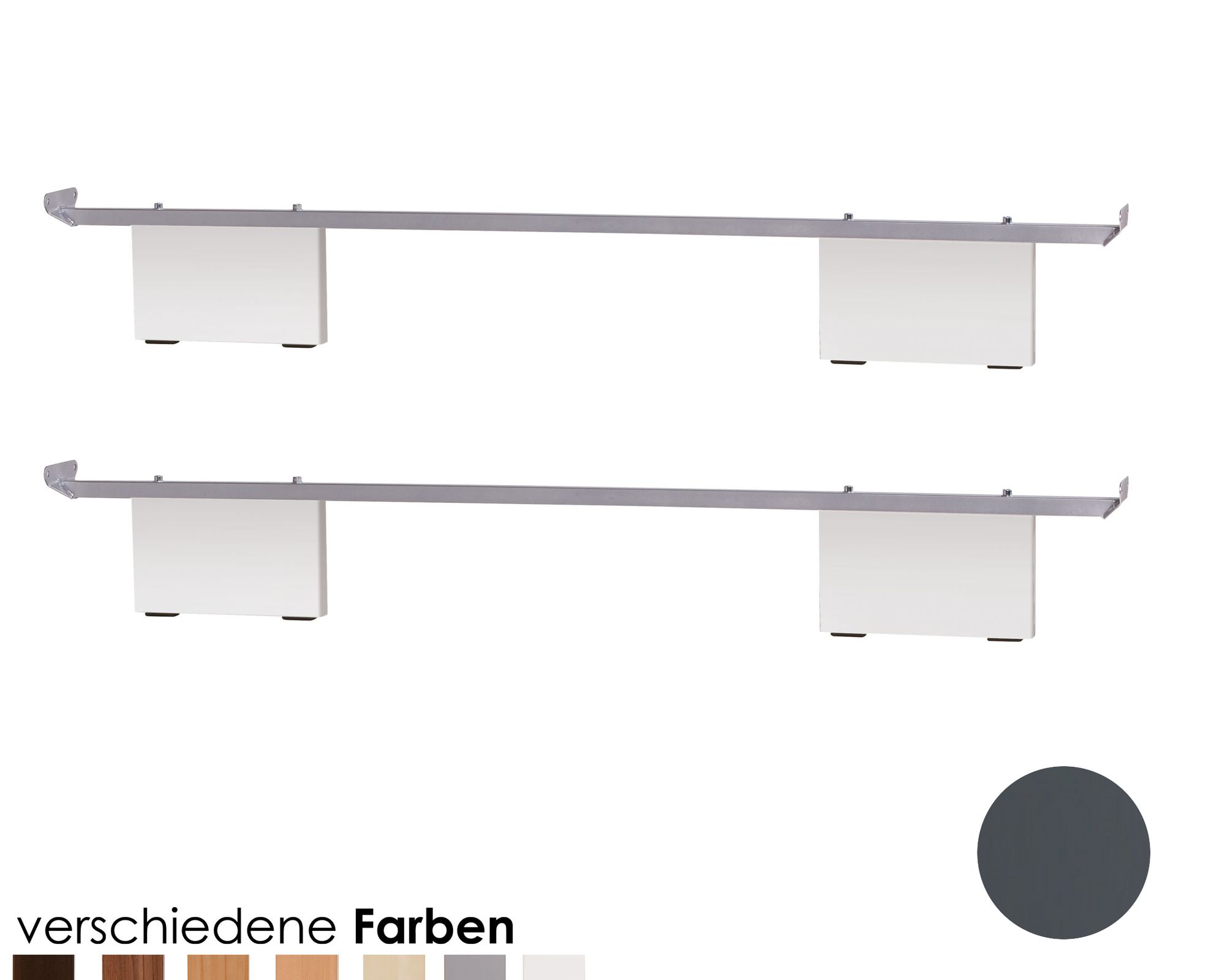 Hasena Soft-Line Füsse Vilo 2er-Set / 20 cm / 100 cm / Buche weiss lasiert, lackiert Image