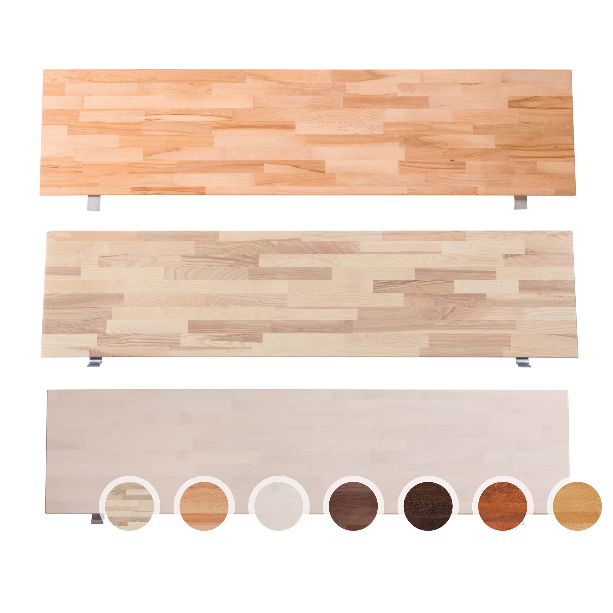 Hasena Wood-Line Kopfteil Varus 160 cm / Buche weiss lasiert, lackiert Image