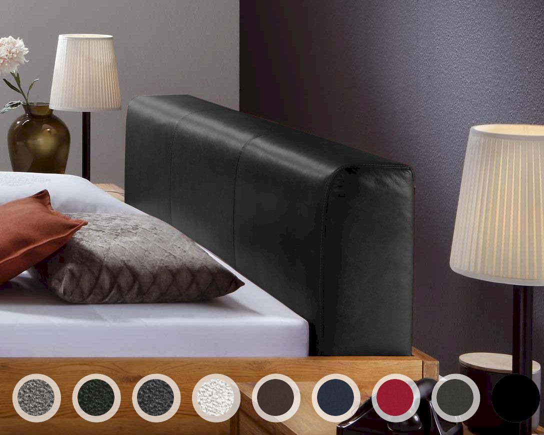 Hasena Wood-Wild Kopfteil Ceneri 160 cm / PK4 Echtleder 514 cenere Image