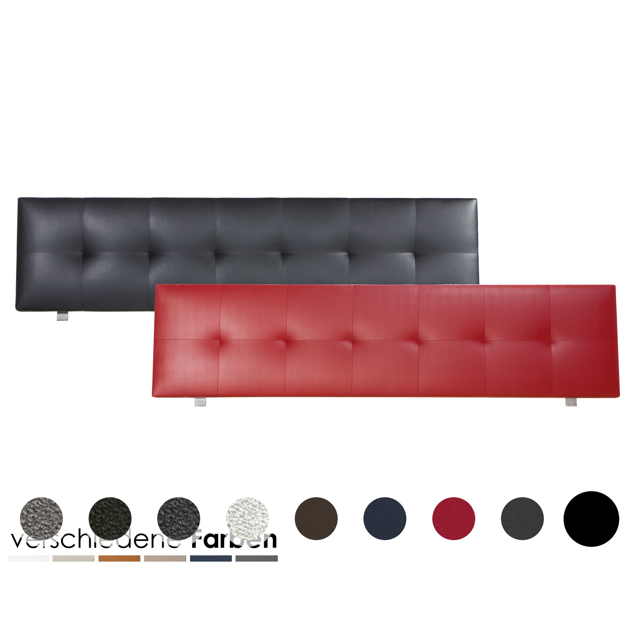 Hasena Top-Line Kopfteil Ronna 180 cm / PK4 Echtleder 507 creta Image