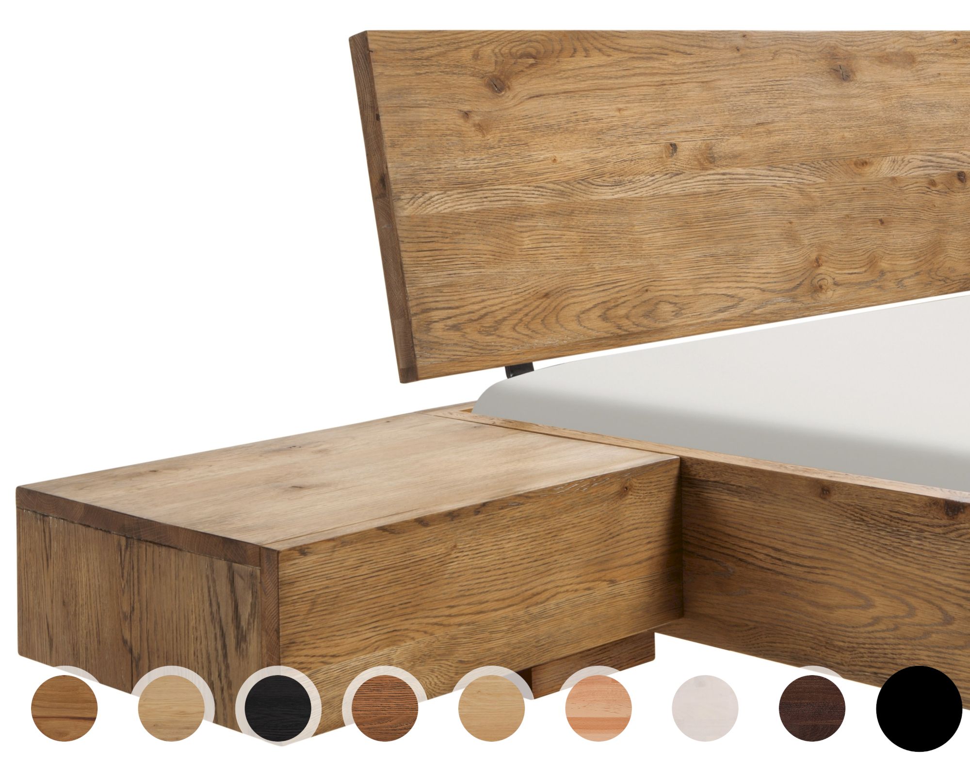 Hasena Oak-Vintage Nachttisch Caja Buche weiss