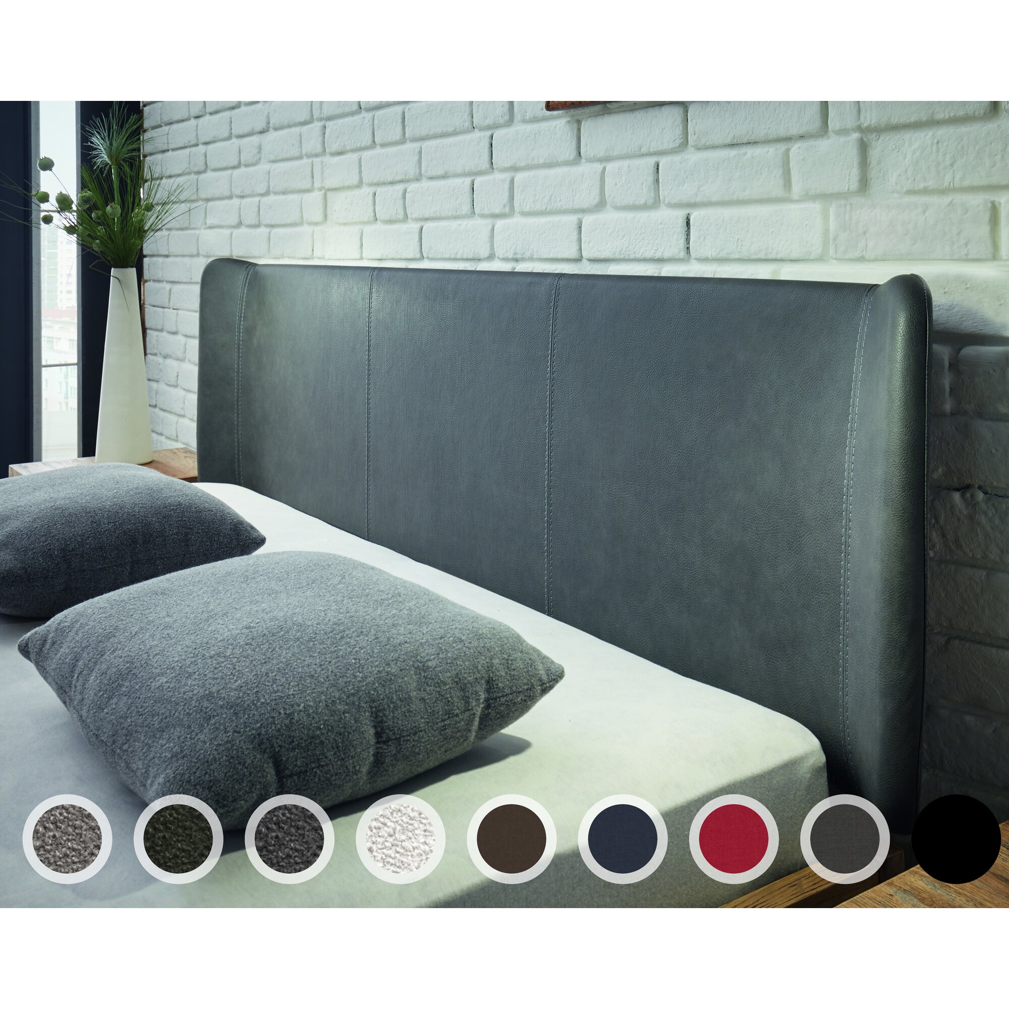 Hasena Factory-Chic Kopfteil Obag 200 cm / PK3 Campos 374 cafe Image