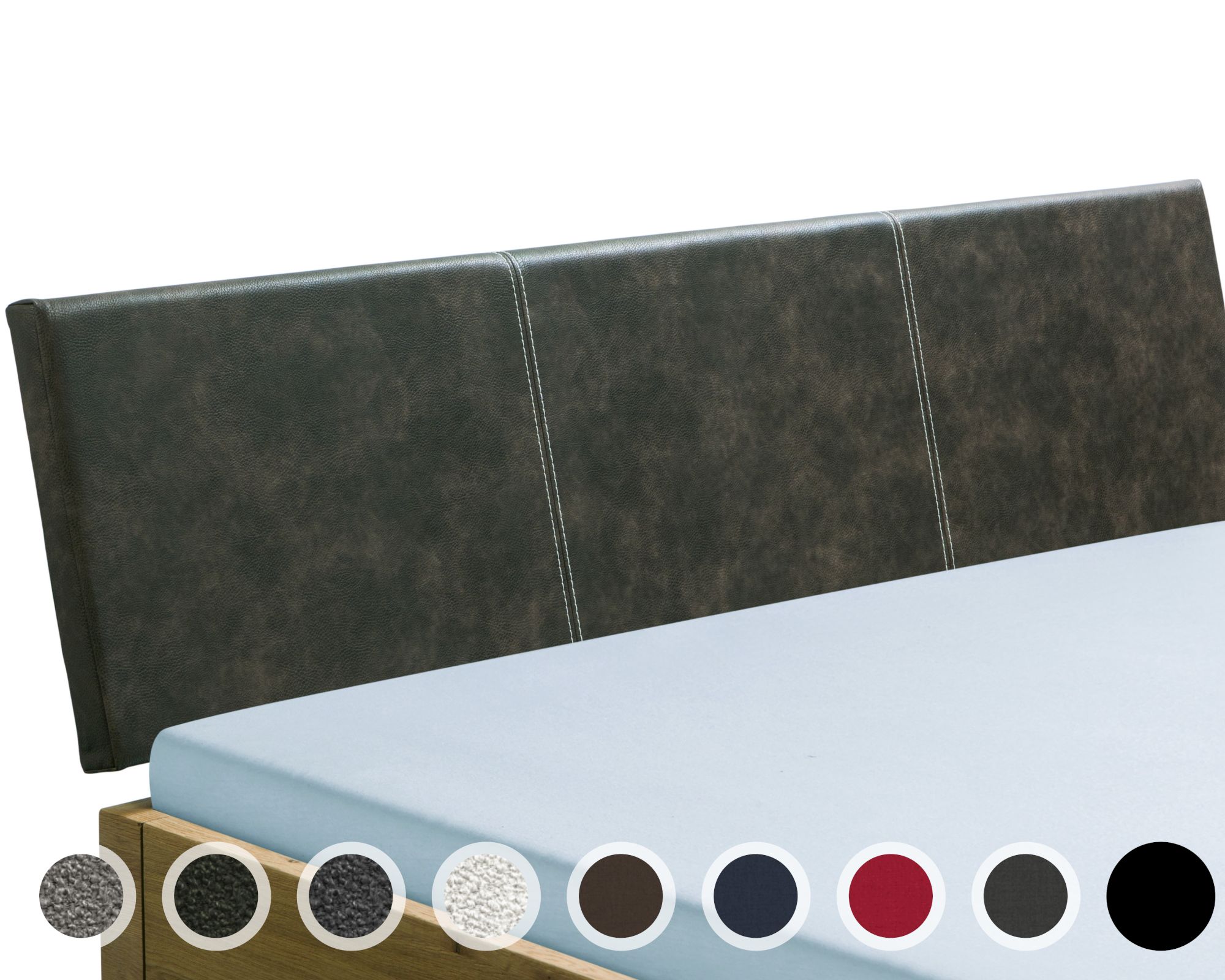 Hasena Dream-Line Kopfteil Arora 120 cm / PK3 Casual 333 Olive Image