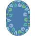 White 72 x 0.312 in Area Rug - Carpets for Kids KIDSoft™ Striped Tufted Blue Area Rug Nylon | 72 W x 0.312 D in | Wayfair 3456