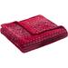 ELLE Home Silky Soft Flannel Fleece for Bed & Couch Throw Polyester in Pink/Red | 12.9 W in | Wayfair EHPFP1B-7117BECO