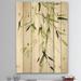East Urban Home Simplist Bamboo Leaves II - Lake House Print on Natural Pine Wood Metal in Brown/Gray/Green | 32 H x 24 W x 1 D in | Wayfair