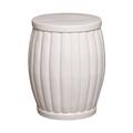 Emissary Home and Garden Ceramic Garden Stool Ceramic in White | 18.5 H x 14 W x 14 D in | Wayfair 12667WT