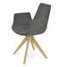 sohoConcept Eiffel Arm Pyramid Wood Chair Upholstered/Fabric in Brown | 33 H x 23 D in | Wayfair EIFA-PYR-NAT-008