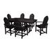 Trex Outdoor Cape Cod 7-Piece Dining Set Plastic in Black | 136 W x 100 D in | Wayfair TXS144-1-CB