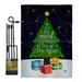 Ornament Collection Wonderful Time of Year 2-Sided Polyester 18 x 13 in. Flag set in Black/Gray/Green | 18.5 H x 13 W x 1 D in | Wayfair