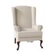 Wingback Chair - Lark Manor™ Alexanra 30" Wide Wingback Chair Polyester/Cotton/Velvet/Fabric/Other Performance Fabrics in Brown | Wayfair