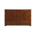 Loon Peak® Mccutchen Queen Solid Wood Storage Murphy Bed w/ Mattress Wood in Brown | 40 H x 65 W x 80 D in | Wayfair