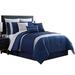 Latitude Run® Abdulwahhab Microfiber 8 Piece Comforter Set Microfiber in Blue | Queen Comforter + 8 Additional Pieces | Wayfair