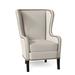 Wingback Chair - Bradington-Young Aurora 32" Wide Wingback Chair Genuine Leather/Fabric in Brown | 37 H x 32 W x 39 D in | Wayfair