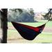 Arlmont & Co. Kylee Parachute Double Camping Hammock, Nylon in Red/Blue | 2 H x 79 W x 128 D in | Wayfair 966C653012BB4F12AD4A615D7AE71015