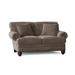 Canora Grey Ballester 65" Rolled Arm Loveseat w/ Reversible Cushions Wood/Velvet/Polyester/Other Performance Fabrics in Brown | Wayfair