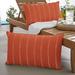 Mistana™ Lancelot Outdoor Rectangular Pillow Cover & Insert Polyester/Polyfill blend in Orange | 12 H x 18 W x 6 D in | Wayfair