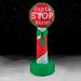 The Holiday Aisle® Santa Stop Here Sign Inflatable Plastic in Green/Red/White | 48 H x 15 W x 15 D in | Wayfair 3E1987486D694273B462C6A88C674B13