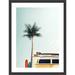 AllModern 'Surf Bus Yellow (Palm Tree)' by Design Fabrikken - Picture Frame Photograph Print on Paper in Green/Yellow | 28 H x 22 W x 1 D in | Wayfair