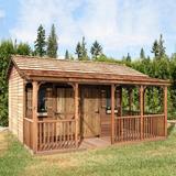 Cedarshed Farmhouse Western Red Cedar Wood Storage Shed in Brown | 124" H x 203" W x 176" D | Wayfair 697482